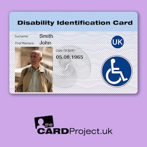 Disability Support ID Card - UK Disability Support ID Card für versteckte Behinderungen | Doppelseitig mit Unterschriftenstreifen, Equalitätsgesetz von 2010