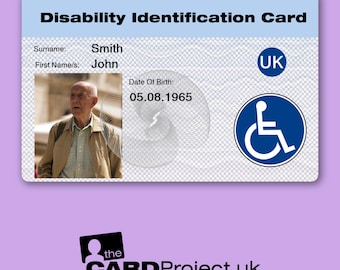 Disability Support ID Card – UK Disability Photo ID Card for Hidden Disabilities | Double-Sided with Signature Strip, Equality Act 2010