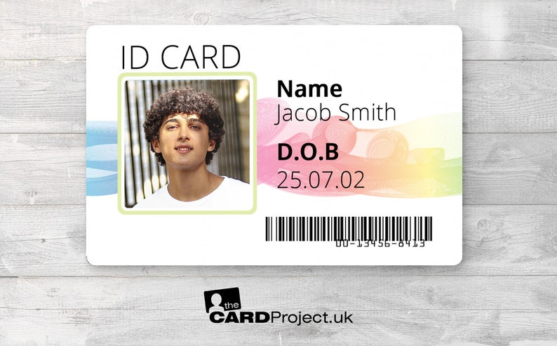 Photo ID Cards, Basic Personalised Identification Badges, Design 6 image 1