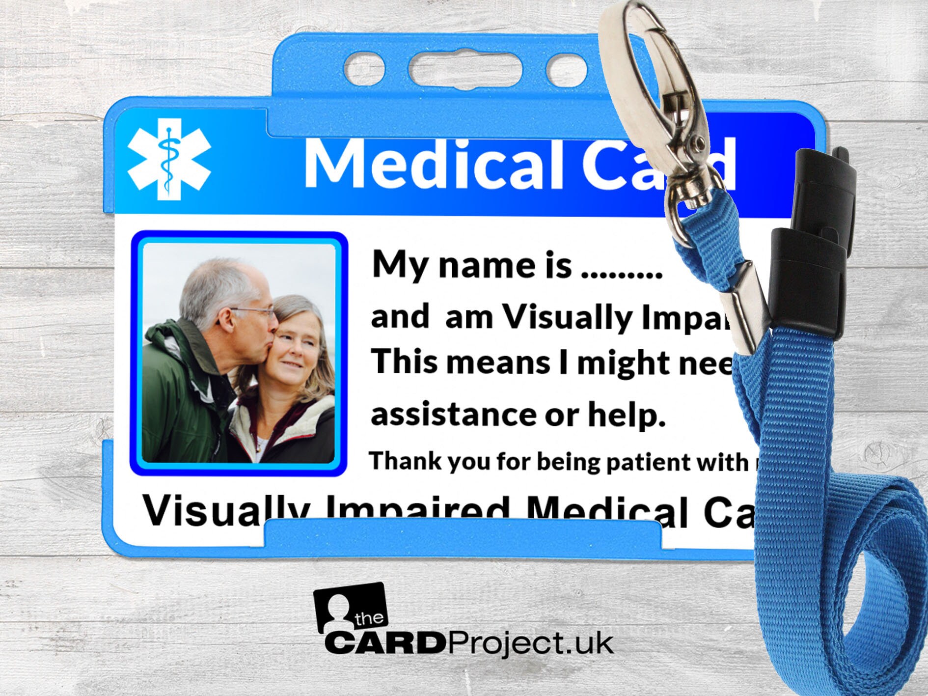 Visually Impaired Awareness Photo Medical Card Etsy Canada