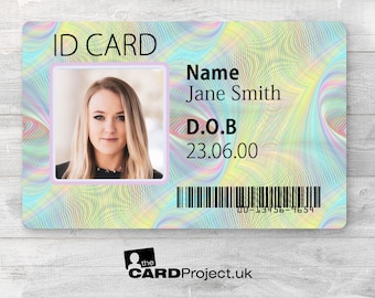 Photo ID Cards, Basic Personalised Identification Badges, Design 3