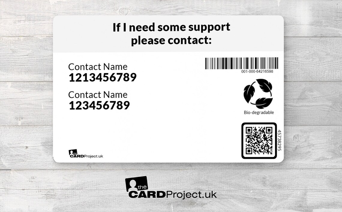 Visually Impaired Awareness Photo Medical Card Etsy Canada