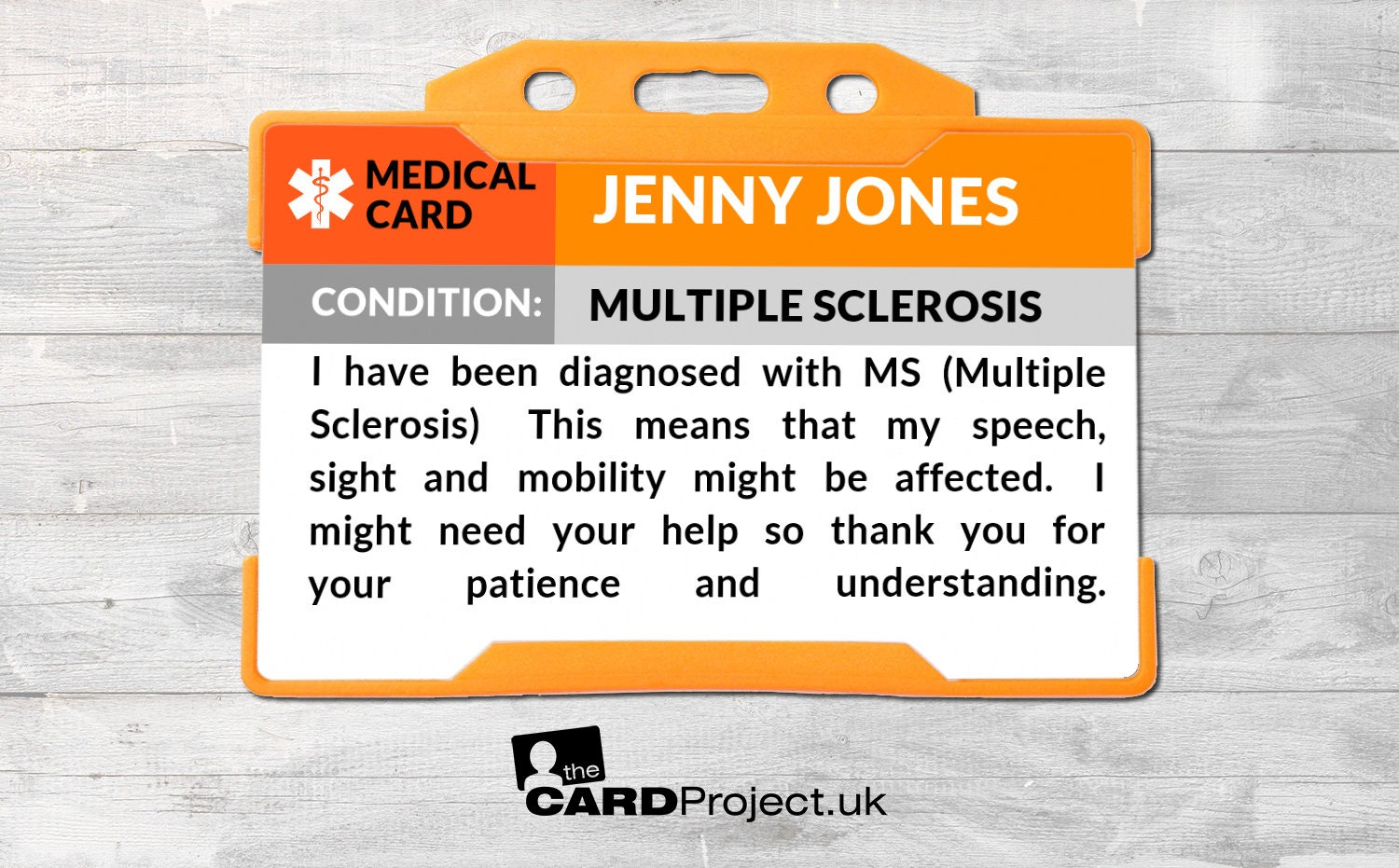 Multiple Sclerosis Id Card