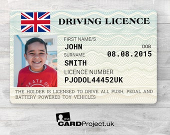 Little Driver's Photo Licence: Personalised Novelty Driving Licence for Children's Toy Cars