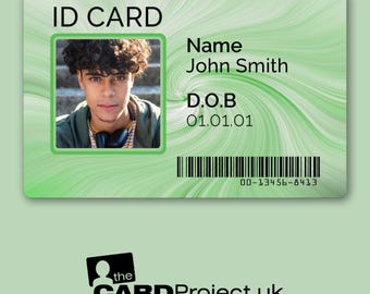 Custom Photo ID Card - Personalised Biodegradable Plastic Identity Card - Handy Day-to-Day Use - Credit Card Size 86mm x 54mm