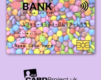 Kids Candy Credit Card - Personalised Pretend Play Eco-Friendly Toy