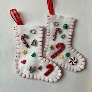 Mini Christmas Candy Stocking - customizable! (5&quot; x 4&quot;)
