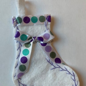 Mini Ribbon Bows Stocking (5” x 4”)