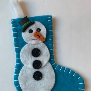 Mini Meia de Boneco de Neve - Personalizável! (12,7 cm x 10,1 cm)