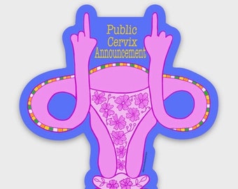 Sticker, Pro Choice Sticker, Uterus, Feminist, Feminist Sticker, Laminate Sticker, Vinyl Sticker, Glossy Sticker