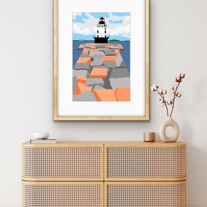 Spring Point Lighthouse, Spring Point Ledge, Lighthouse Art, Lighthouse Print, South Portland, Maine,Maine Lighthouses,Coastal Art,Maine Art