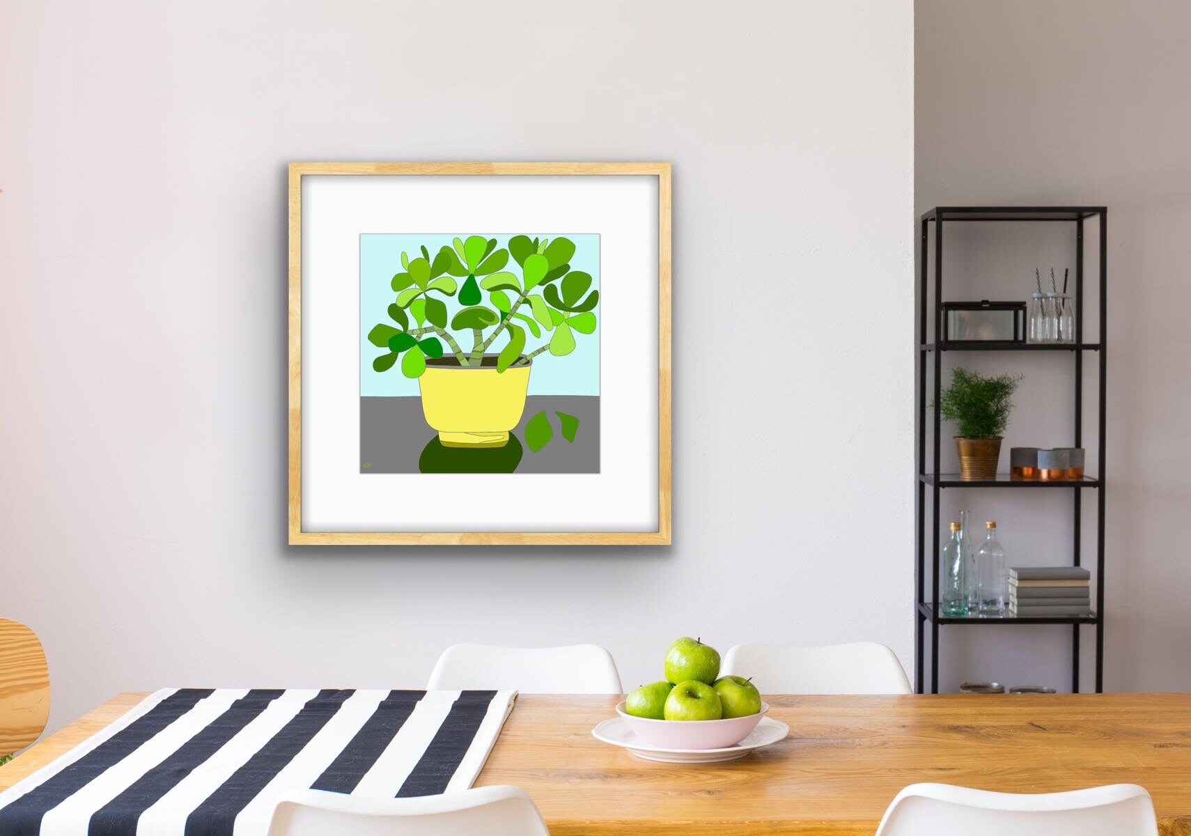 Jade Plant, Jade Plant Art Print, Houseplant, Wall Art, Potted Plants ...