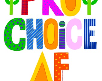 Sticker, Pro Choice Sticker, Women's Rights, Reproductive Rights, Feminist Sticker, Pro Choice AF,   Vinyl Sticker, Glossy Sticker