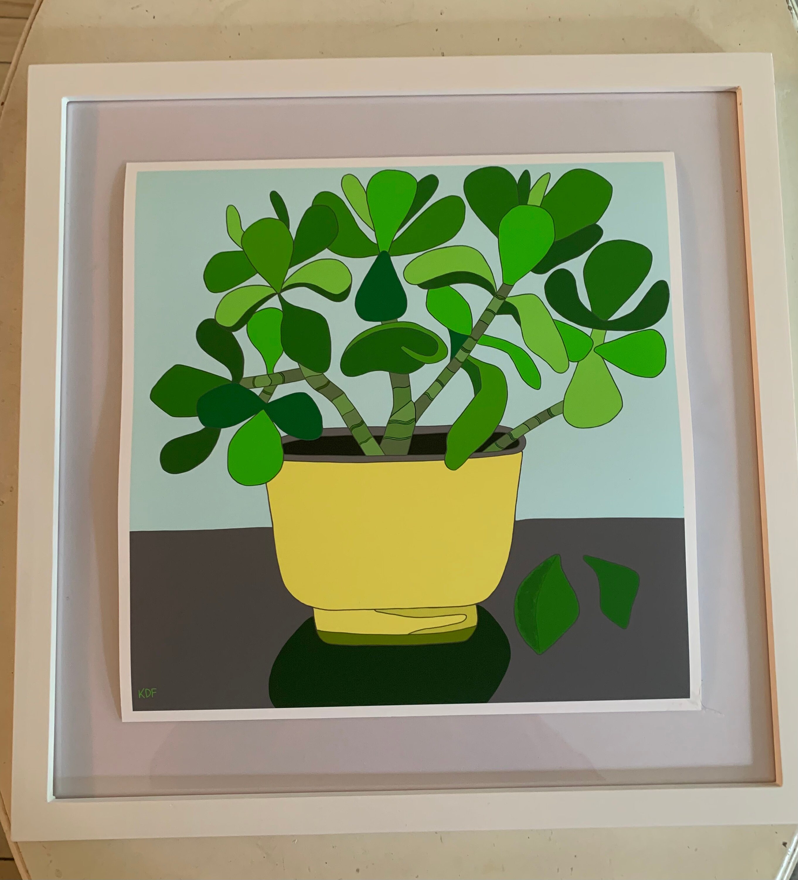 Jade Plant, Jade Plant Art Print, Houseplant, Wall Art, Potted Plants ...