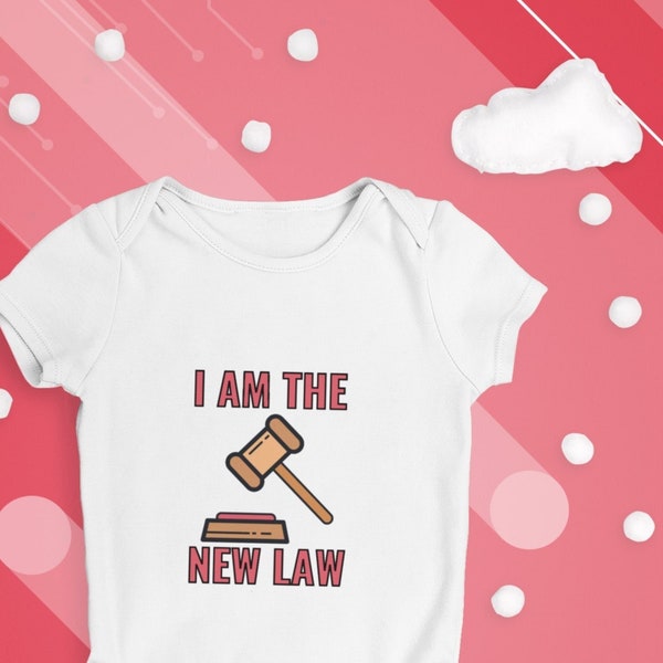 Lawyer mom dad law bodysuit. Unisex baby clothing. Gift for newborn, preemie, infant, babies, toddler