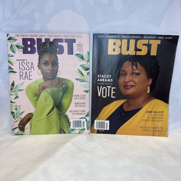 Bust Magazine Lot of 2 Issues Spring Fall 2020 Issa Rae Stacey Abrams