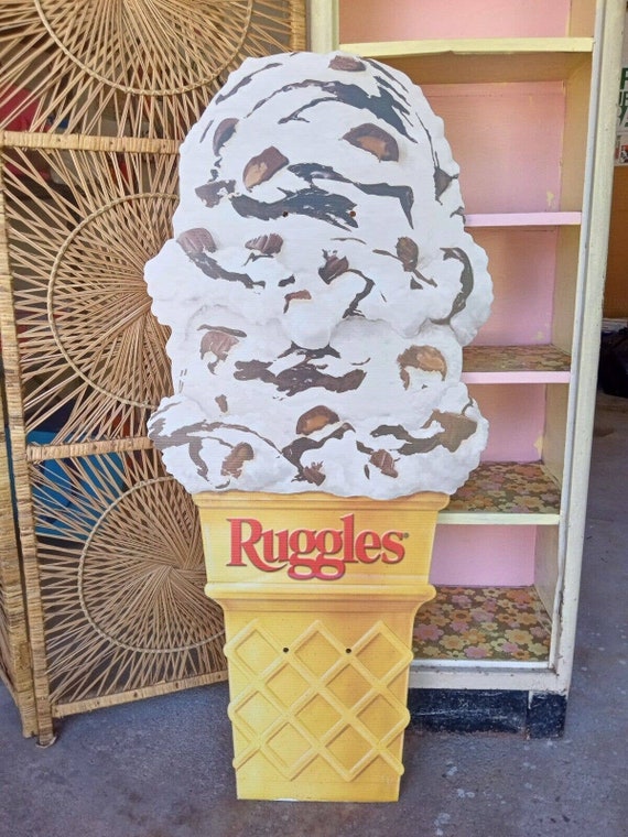 BIG Ice Cream Cone Store Display Advertising Ruggles' Ice Etsy