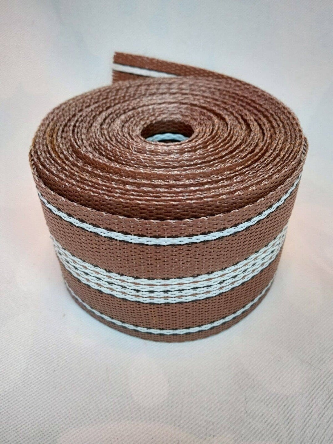 Vintage Lawn Chair bing Roll Dark Brown White Etsy