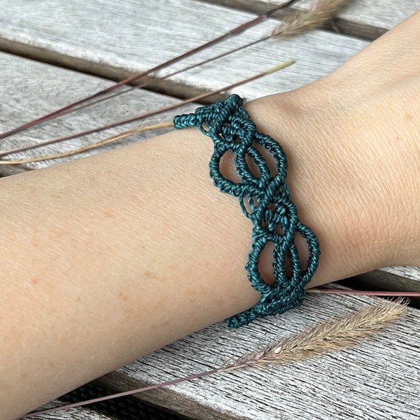 Waterproof Lace Macrame bracelet, Bohemian braided colorful adjustable bracelets, Everyday elegant boho jewelry, handmade personalized Gift
