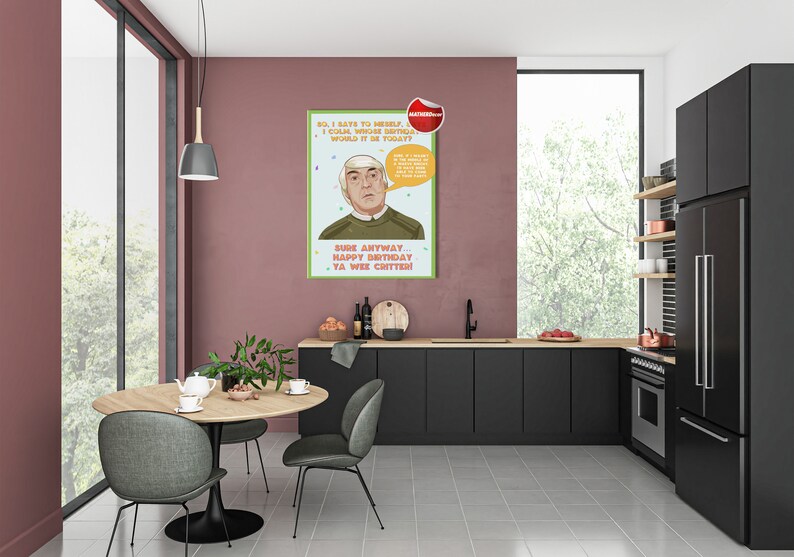 Derry Girls Poster Orla Uncle Colm Poster birthday Poster Etsy