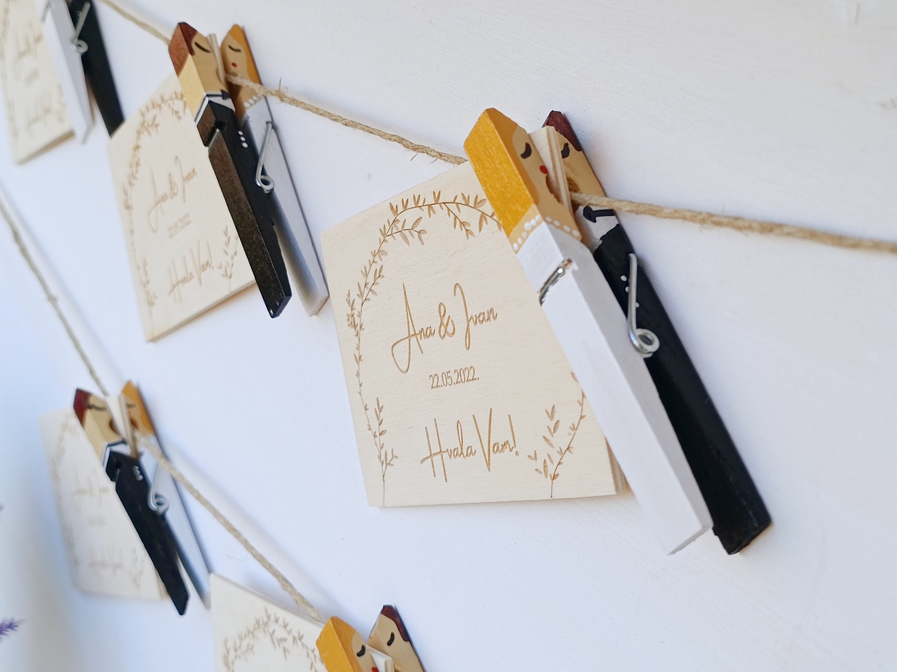 Wooden Wedding Clothespin / Wedding Gift / for Guests Etsy