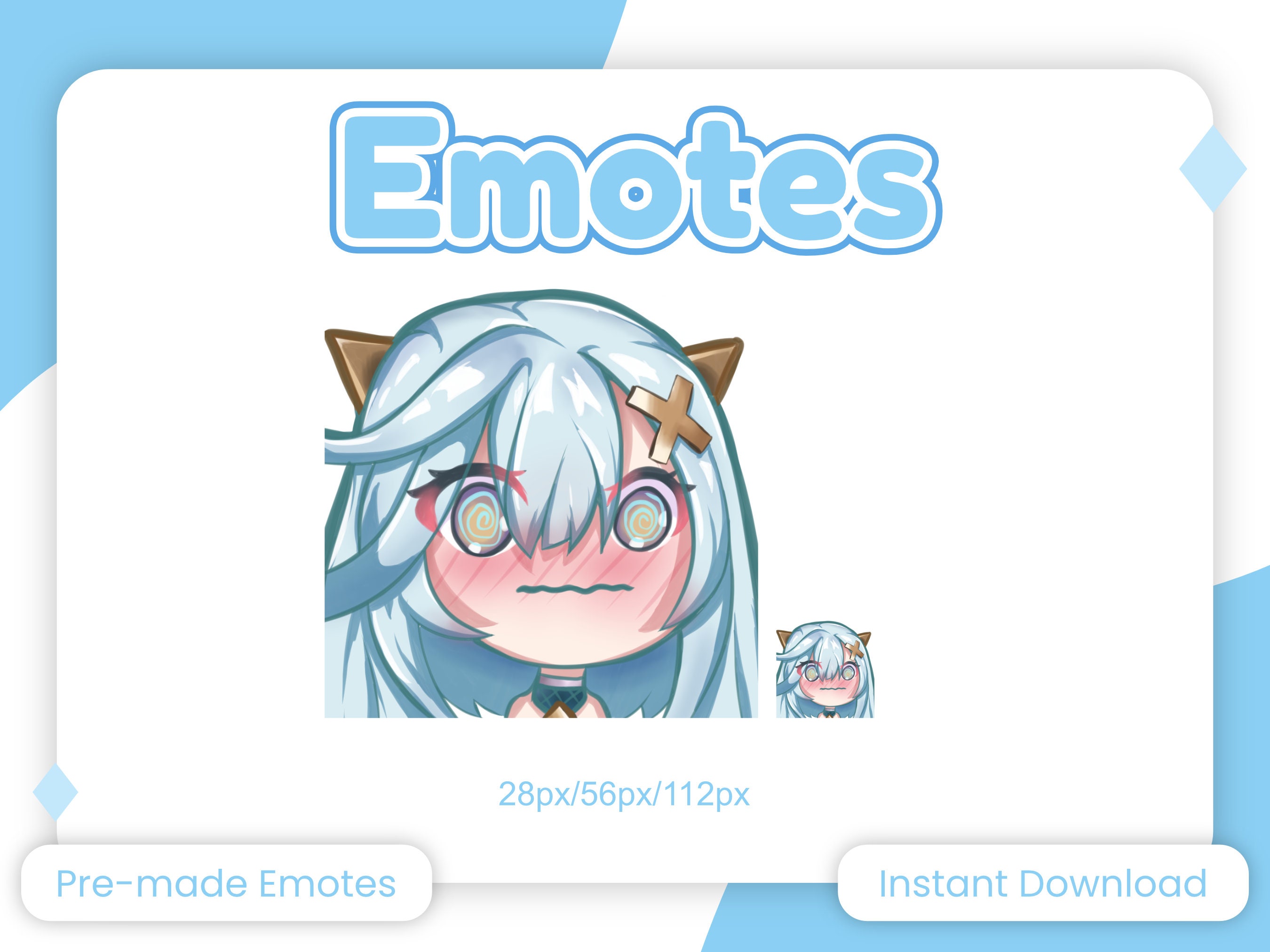 Faruzan Blush Emote for Twitch / Youtube / Discord Custom Etsy