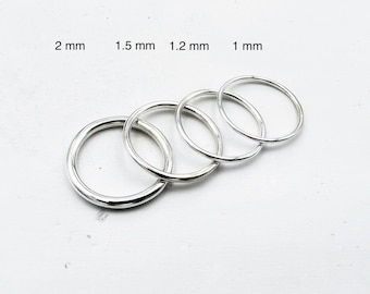 Sterling Silver Stacking Ring: Simple Wedding Band in Sterling Silver