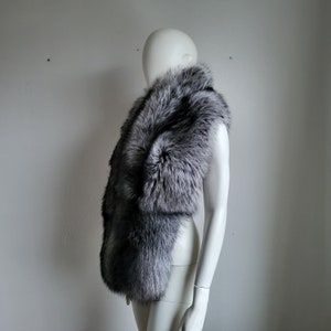 Silver fox fur stole/wrap/scarf image 5