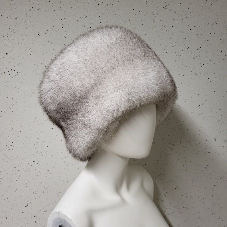 SAGA blue fox fur hat image 5