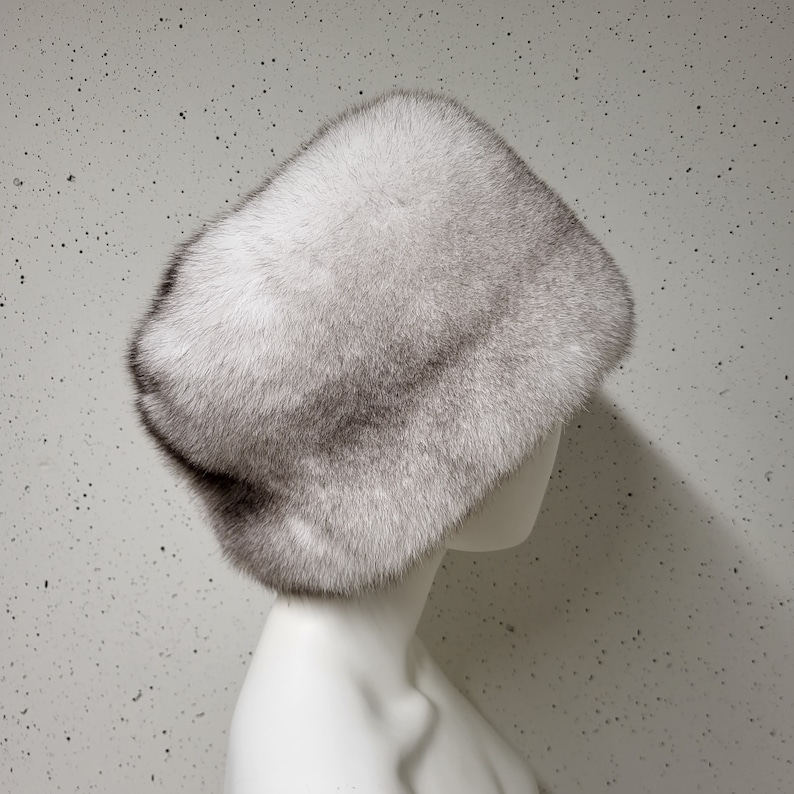 SAGA blue fox fur hat image 6