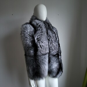 Silver fox fur stole/wrap/scarf image 4