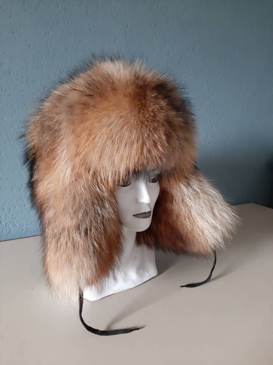 Huge Siberian Finnraccoon Fur Ushanka Winter Hat Made From - Etsy