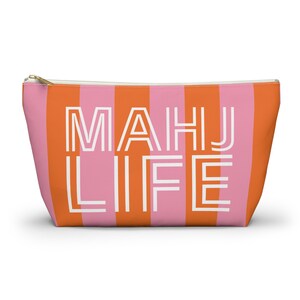 Striped Mahjong Bag | Mahjong Accessories | Mahjong Gifts | Mahjong Tote | Mahjong Tile Bag | Mahjong Gift Ideas image 10
