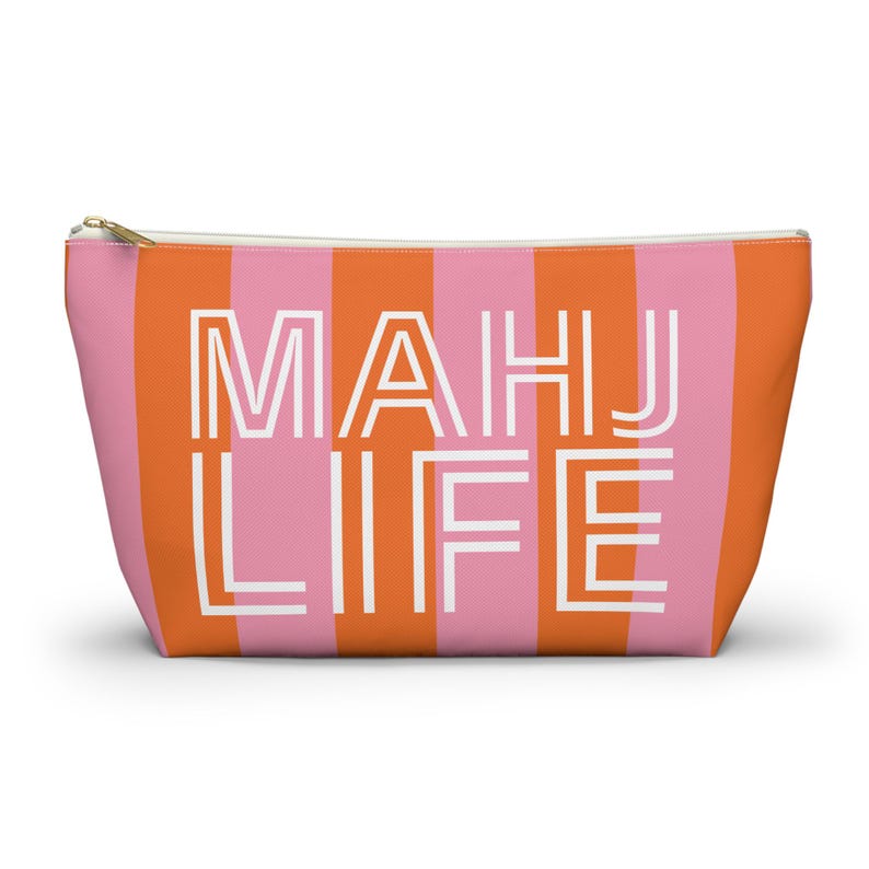 Striped Mahjong Bag | Mahjong Accessories | Mahjong Gifts | Mahjong Tote | Mahjong Tile Bag | Mahjong Gift Ideas image 10