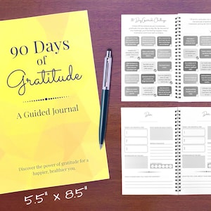 Guided Daily Gratitude Journal, Hard Copy, Change Your Mindset and Discover the Power of Gratitude | 90 Days of Gratitude