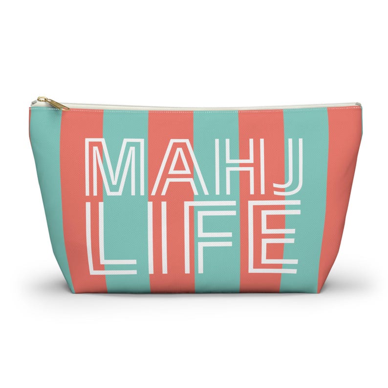 Striped Mahjong Bag | Mahjong Accessories | Mahjong Gifts | Mahjong Tote | Mahjong Tile Bag | Mahjong Gift Ideas image 16