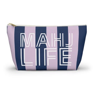 Striped Mahjong Bag | Mahjong Accessories | Mahjong Gifts | Mahjong Tote | Mahjong Tile Bag | Mahjong Gift Ideas image 12