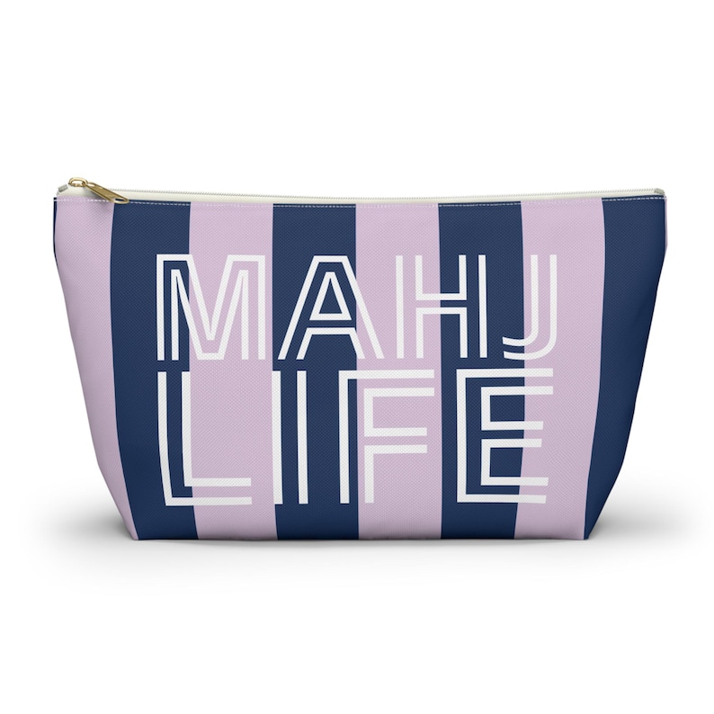 Striped Mahjong Bag | Mahjong Accessories | Mahjong Gifts | Mahjong Tote | Mahjong Tile Bag | Mahjong Gift Ideas image 12
