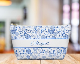 Personalized Mahjong Tile Bag | Mahj Pouch | Mahjong Gift | Storage for 1.2" Standard Tiles | Paisley Print