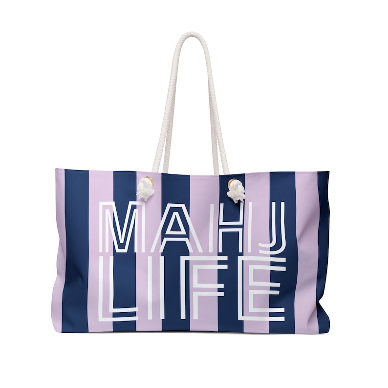 Striped Mahjong Bag | Mahjong Accessories | Mahjong Gifts | Mahjong Tote | Mahjong Tile Bag | Mahjong Gift Ideas image 11