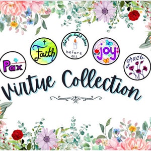 Decorative Catholic Magnets - Virtue Collection