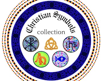 Decorative Catholic Magnets - Christian Symbols Collection