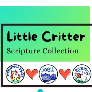 Decorative Catholic Magnets - Little Critter Scripture Collection