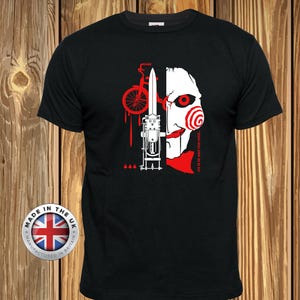 Jigsaw &#39;Live or Die&#39; T-Shirt: Saw Horror Movie Tee