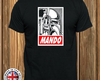 T-shirt Mandalorian Boba Fett Obey, t-shirt graphique Star Wars