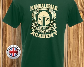 T-shirt Boba Fett : Star Wars Mandalorian Academy, T-shirt graphique rétro