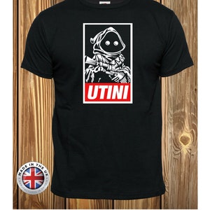 Jawa Utini Obey style Starwars inspired tshirt, unisex, ladies fitted and childrens.