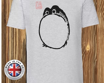 Grumpy Hoji Frog T-Shirt: Japanese Woodblock Art, Animal Lover Gift