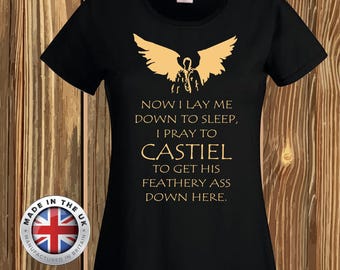 Supernatural Castiel 'Feathery Ass' Graphic T-Shirt