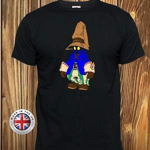 Camiseta negra con estampado de Vivi Ornitier inspirada en Final Fantasy IX